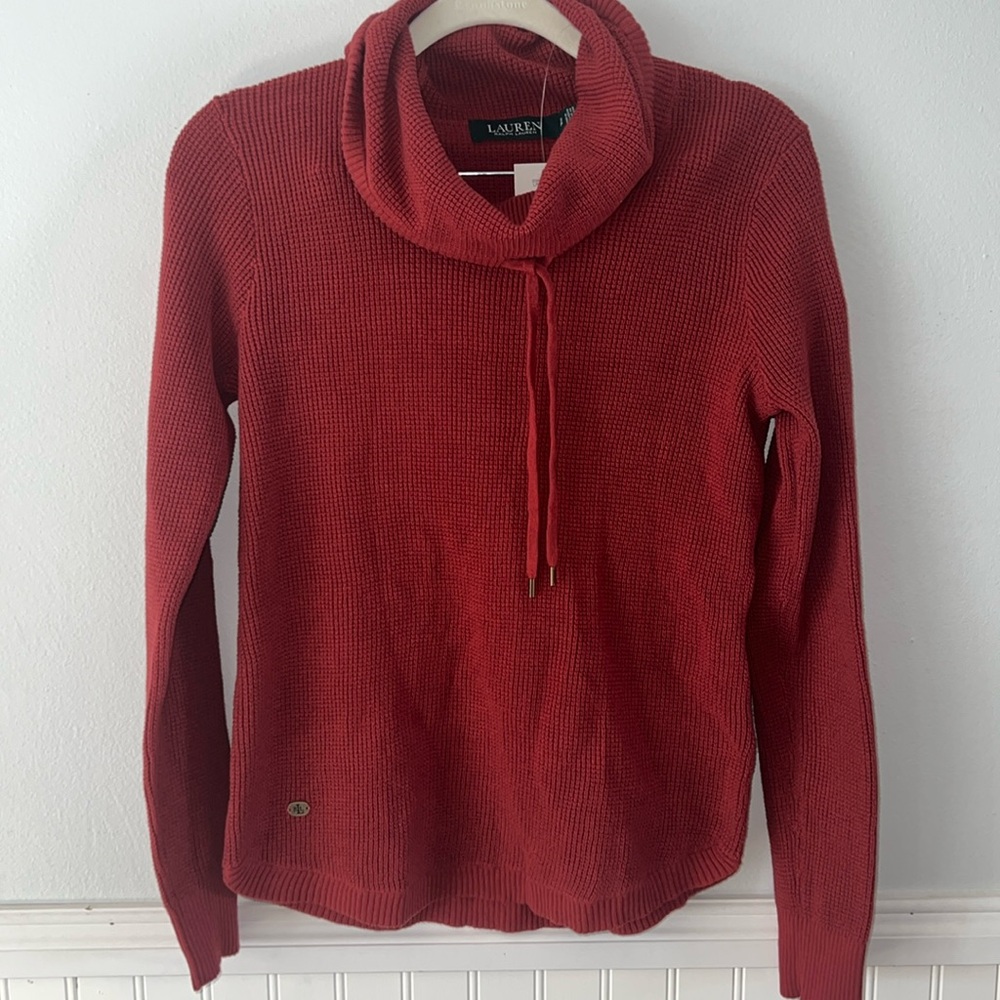 LAUREN RALPH LAUREN knit cowl neck top